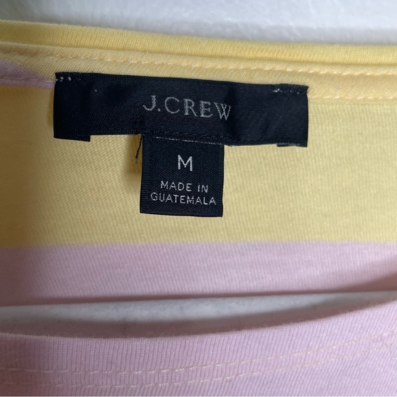 J Crew Slouchy Fit Yellow/Pink Striped Long Sleeve Shirt Size M - Picture 7 of 8